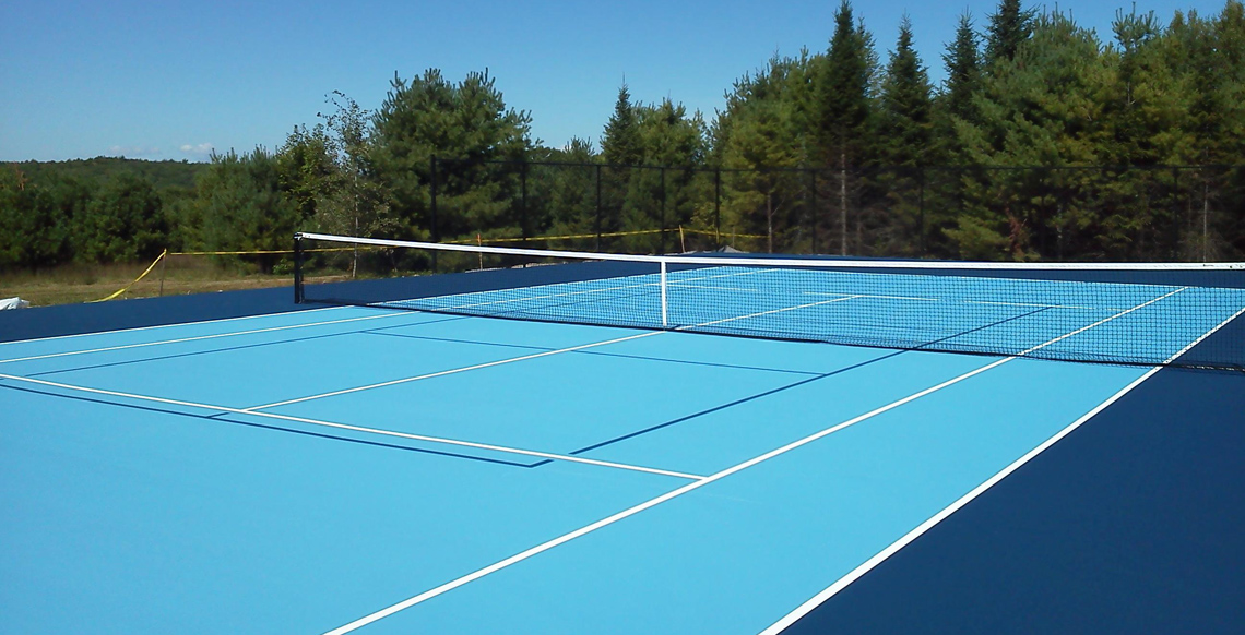 blue pickelball court